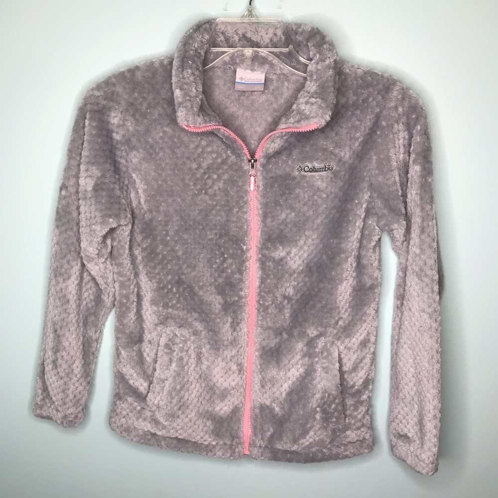 Columbia Girls Gray Fleece 1/2 Zip Pullover – Size L (14/16) NWOT
